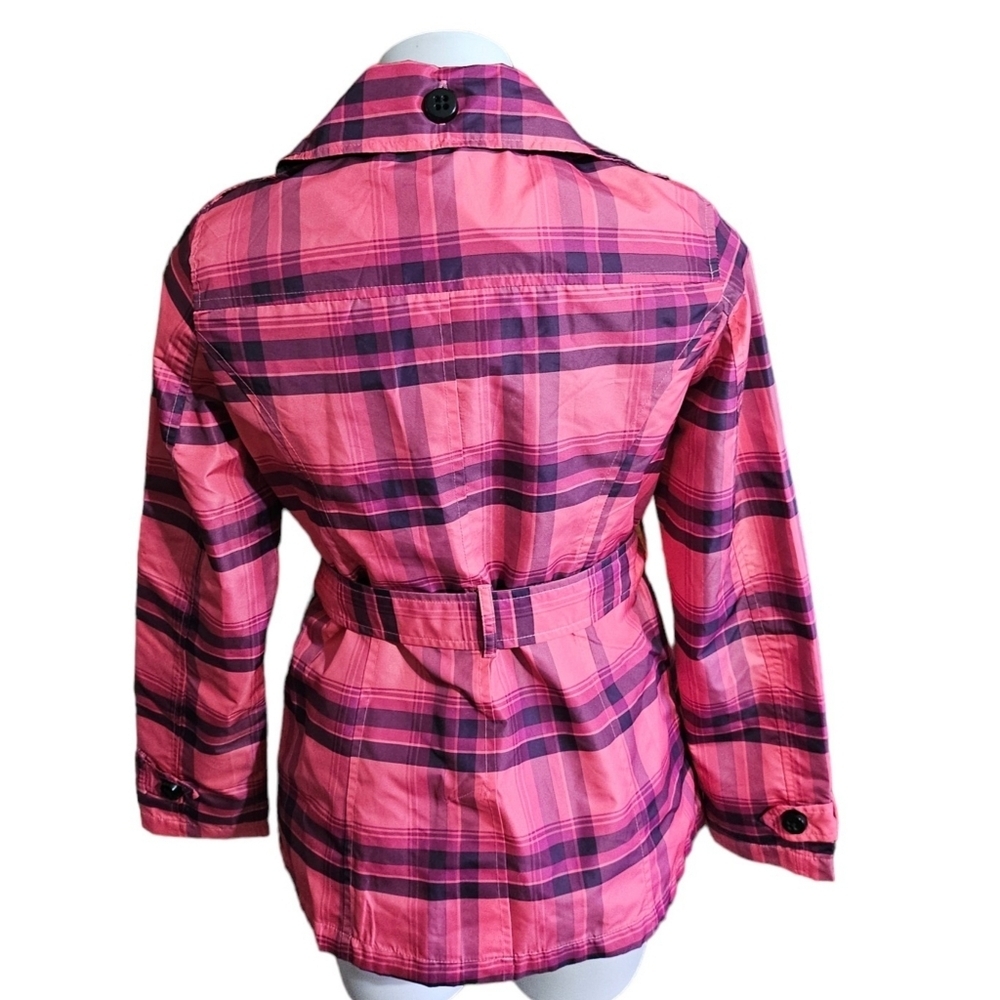 Pink Envelope Plaid Double Breasted Jacket Pink Size M - Picture 3 of 16